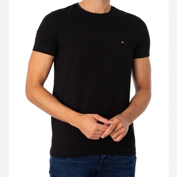 Tommy Hilfiger men’s The Core Slim stretch T-Shirt black size XXL - Picture 1 of 5
